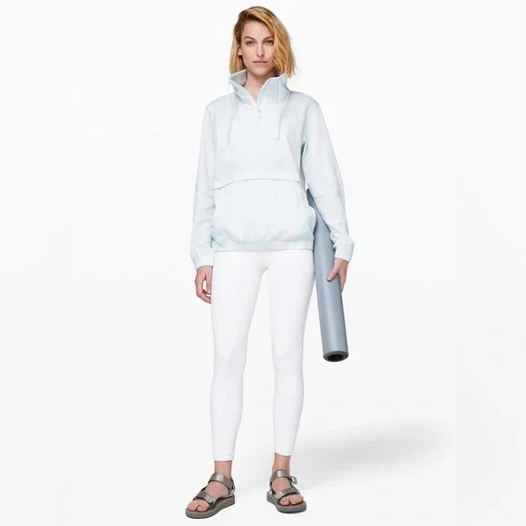 Lululemon Athletica Light Blue Half-Zip Sweatshirt - Picture 3 of 8